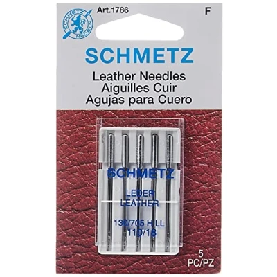 Image of Euro Notions Leather Machine Needles Size 18/110 5/Pkg, Other, Multicoloured, 2.43 x 7.71 10.89 cm
