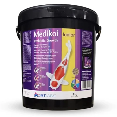 Image of NT Labs Medikoi Probiotic Growth, Complete Feed For All Pond Fish, Ideal Late Spring and Summer Feeding, High Protein Fish Feed, Maintains Immune System, Koi Food (5 kg)(3 mm)