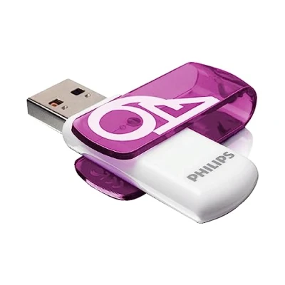 Image of Philips Vivid USB Flash Drive 64 GB, 2.0 Assorted Color