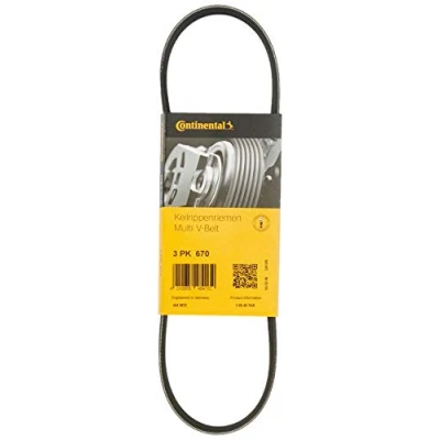 Image of 731056030 V ribbed belt CONTITECH 3PK670 670mm 3 CHEVROLET: Matiz, FIAT: Multipla, Stilo Hatchback, Marea Saloon, NISSAN: Micra C+C