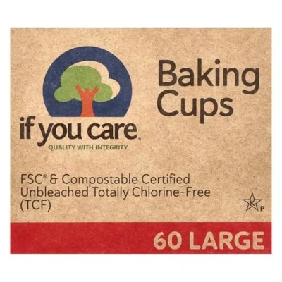Image of If You Care Fsc Certified Unbleached Large Baking Cups 60 Count