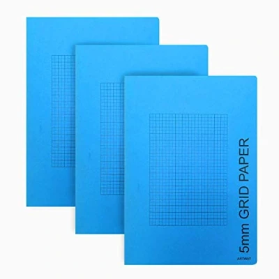 Image of Artway 2302386 A4 5mm Grid/Graph Paper Book Pack of 3