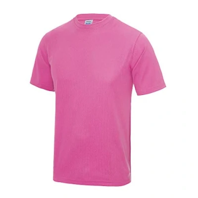 Image of Just Cool Mens Performance Plain T Shirt (L) (Electric Pink)