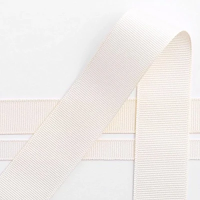 Image of Italian Options Grosgrain Ribbon, 25mm x 10 Metre Roll, Cream
