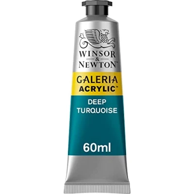 Image of Galeria Winsor &amp; Newton 2120232 Acrylic, Dark turquoise, 60ml Acrylfarbe