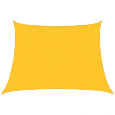Image of vidaXL Sunshade Sail 160 g/m² Trapezium Yellow 4/5x3 m HDPE