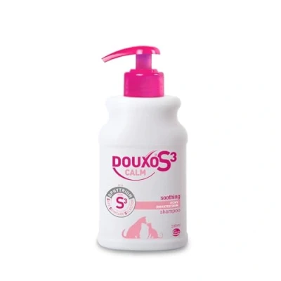Image of DOUXO S3 CALM Shampoo, Soothing Dog and Cat Shampoo Sensitive Skin, Effective for Itchy Hypoallergenic Fragrance, Hydrating 200ml