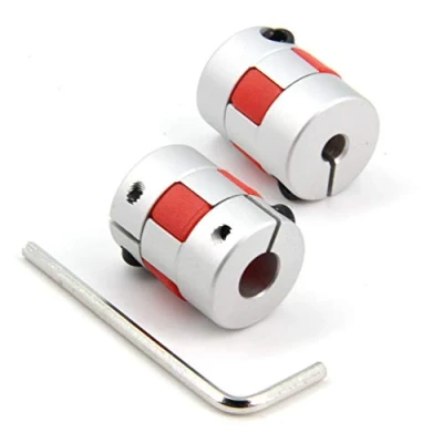 Image of Zeberoxyz 2PCS 5mm to 8mm Aluminium Plum Flexible Shaft Coupling Diameter20mm Length25mm 5x8mm Motor Connector Coupler for 3D Printer CNC Machine and Servo Stepped Motor（5x8mm）