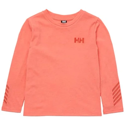 Image of Helly Hansen Unisex Kids K Loen Tech Ls Top Shirt, Peach Echo, 7 Years UK
