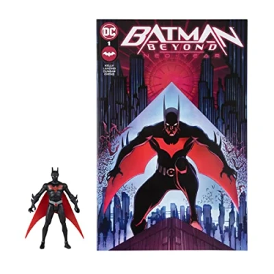 Image of McFarlane Toys, DC Page Punchers, 3 Inch Batman Beyond Action Figure with 5 points of articulation, Collectible Neo Year Comic Book Ages 12+