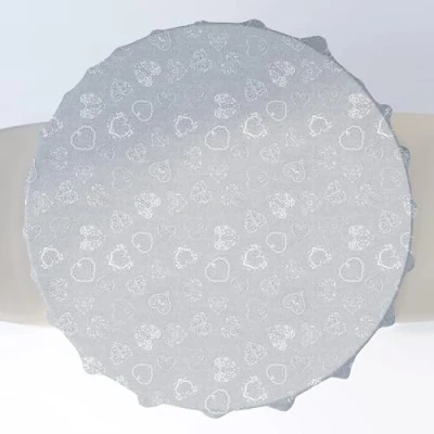 Image of Home Direct Round Oilcloth PVC Wipe Clean Tablecloth Table Cover 140cm 55&quot; Light Grey, Silver