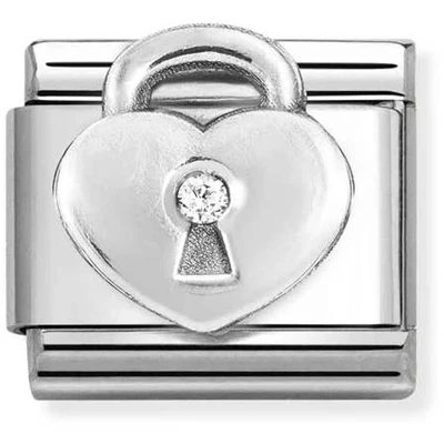 Image of Nomination White Crystal Padlock Charm