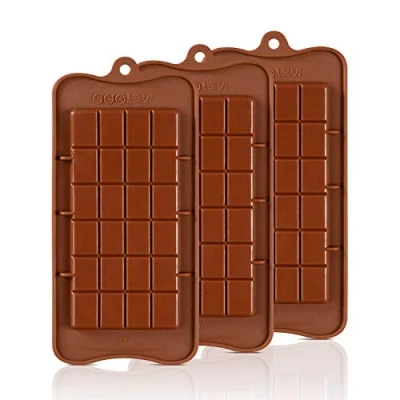 Image of Break Apart Chocolate Moulds Silicone Candy Molds, 3 PCS Molds Non Stick Reusable DIY Baking Protein &amp; Energy Bar