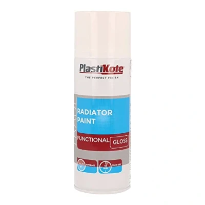 Image of PlastiKote Radiator Spray Paint Gloss White 400ml