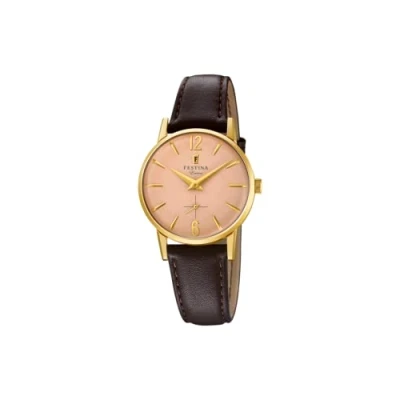 Image of Festina Womens Analogue Classic Quartz Watch with Leather Strap F20255/2