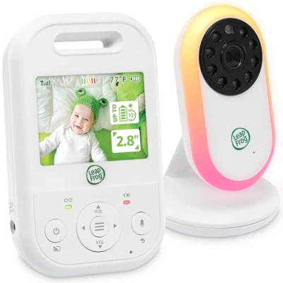 Image of LeapFrog LF2423 Baby Monitor with 2.8 IPS LCD Screen,Up to 12 Hr Video Streaming, 1000ft Long Range, NightVision, Soothing Lullabies, NightLight, 2 Way Audio Talk,TemperatureSensor,SecureTransmission