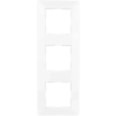 Image of REV 0236830104 Quadro, 3 way frame socket, light switch, etc., white