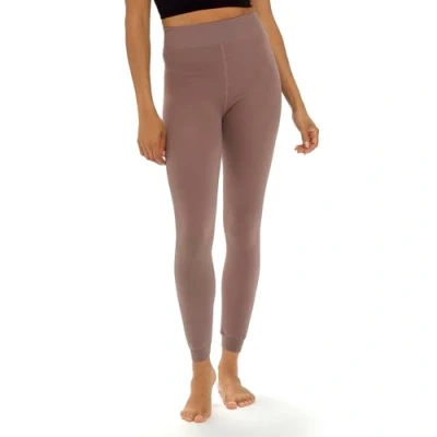 Image of Ladies Velvet Plush Thermal Leggings SK1257 Mocha Marl L XL