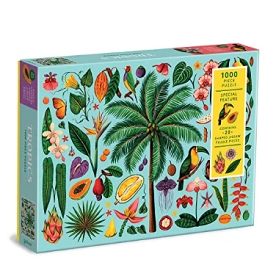 Image of Galison 9780735370494 Tropics 1000 Puzzle with Shaped Pieces