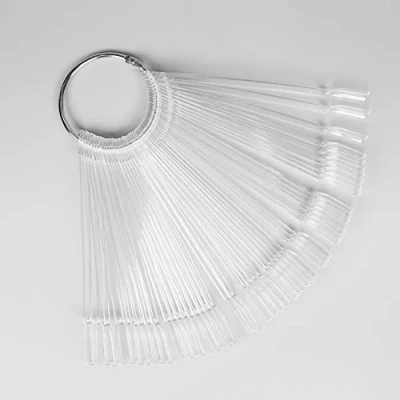 Image of Apex® Professional 50pcs Nail Colour Display Ring, Swatch Sticks, Pop Art Palette Tip Wheel (Clear)