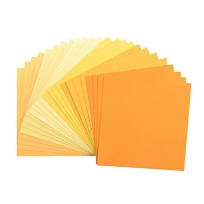 Image of Florence Cardstock Textured Multicoloured Coloured Card Making Supplies 6 x inch Yellow 24 Sheets Paper for Scrapbooking, and Other Crafts 216 gsm