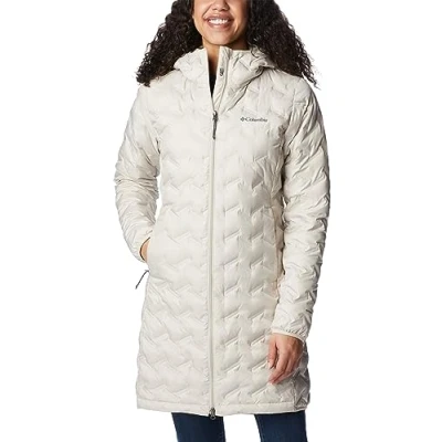Image of Columbia Women&#039;s Delta Ridge Long Down Jacket, Puffer Dark Stone, Size XS