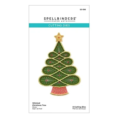 Image of Spellbinders Stitched Christmas Tree Etched Dies from The Collection