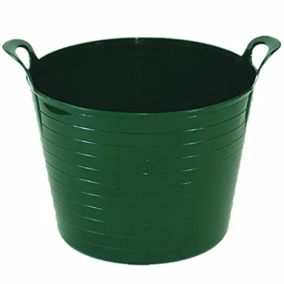 Image of tenlite Small 26L Flexi Tub Bucket Storage/Flexi with Handles for Home and Garden (Green)