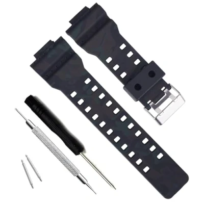 Image of Natural Resin Replacement Watch Band Strap for Casio Mens G Shock GD120/GA 100/GA 110/GA 100C (Camouflage Dark Green)