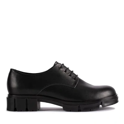 Image of Clarks Teala Lace Leather Shoes in Black Standard Fit Size 7