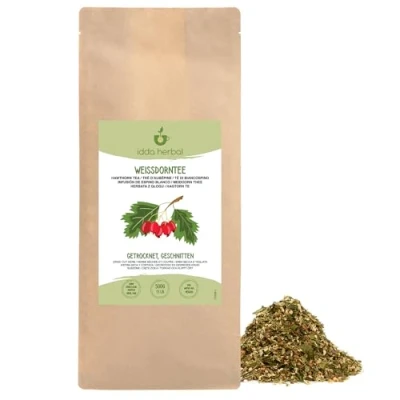 Image of Hawthorn Herb Loose Tea (500g, 1.1lb), Cut and Gently Dried Hawthorn, 100% Natural Pure for Preparation of Herbal Tea, Infusion