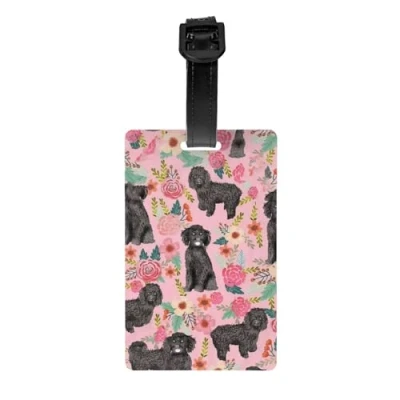Image of Luggage Tags,PVC Name Tag Travel Suitcase Identifier ID Tags Durable Label,Black Cockapoo Dog