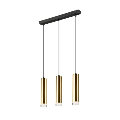 Image of Diego Bar Pendant Ceiling Light Gold, 3x E27