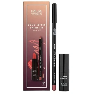 Image of MUA LOVE LETTER SATIN LIP SET (SATIN LIPSTICK LOVER &amp; INTENSE COLOUR LINER LETTER)