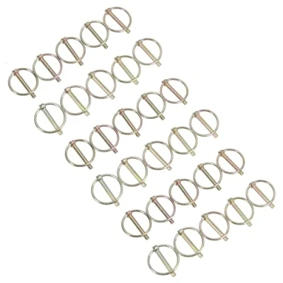 Image of 6mm Lynch Pins Clips Fasteners Linkage Locking Tractors Trailers 30pc