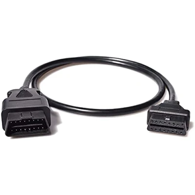 Image of OBD2 16 Pin Male to Female Extension Cable Wire, Car Diagnostic Extender Cord for OBD II Scanner