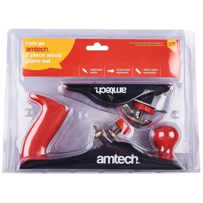 Image of Amtech E0425 2 Piece Wood Plane Set