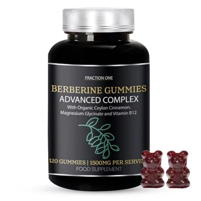 Image of Berberine Gummies 60 Days&#039; Supply 1500mg Per Serving Supplement Ceylon Cinnamon 1000mg &amp; Vitamin B12 2.4mg Magnesium Glycinate 400mg 120