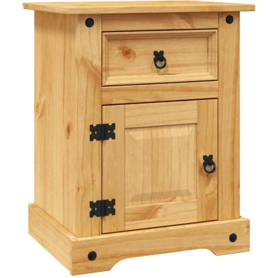 Image of vidaXL Bedside Cabinet Mexican Pine Corona Range 53x39x66 cm