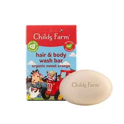 Image of Childs Farm Kids Hair and Body Wash Bar 60g Organic Sweet Orange