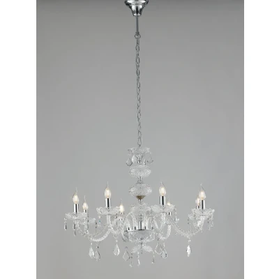 Image of INCANTO 8 Light Chandeliers Chrome, Crystal 83x79cm