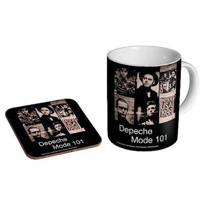Image of glades Depeche Mode 101 Ceramic Coffee Mug + Coaster Gift Set