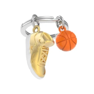 Image of Metalmorphose Basketball Keyring Passion Sport, Gift for Men, Women&#039;s Gift, gold, One Size