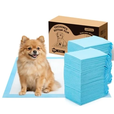 Image of Nobleza Puppy Pads 100 Pack 60x40cm, Super Absorbent Pet Dog Training Small, Leak Proof 5 Layers Pee Pad Mats, Toilet Wee Pad, Disposable Incontinence Dogs Potty Mats