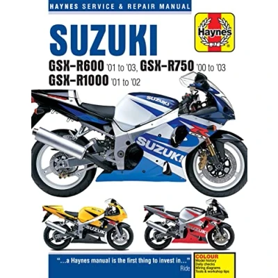Image of Suzuki GSX R600 (01 03),GSX R750 (00 R1000 02) Haynes (Paperback)