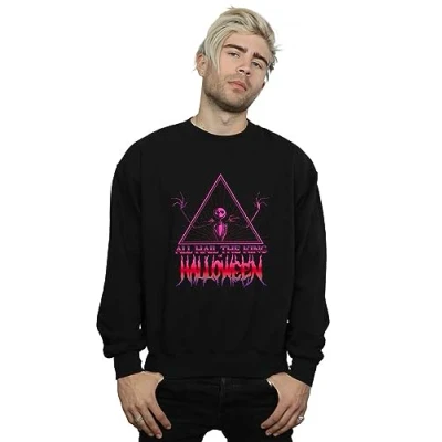 Image of Disney Men&#039;s The Nightmare Before Christmas Halloween King Sweatshirt Black Large