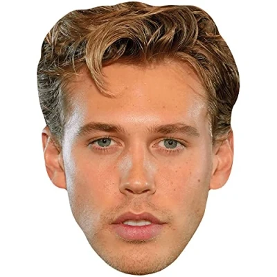 Image of Austin Butler (Blonde) Celebrity Mask, Flat Card Face, Fancy Dress Mask