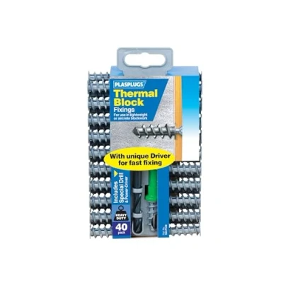 Image of Plasplugs PLASSCP558 Aercrete Fixings, Set of 10