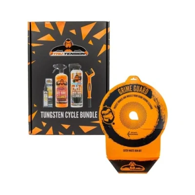 Image of Tru Tension Grime Guard Tungsten Bundle 5 Piece Bicycle Kit Protect Brakes &amp; Wheels During Cleaning