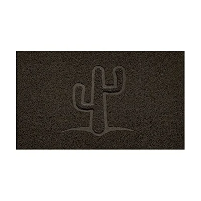 Image of Nicoman Embossed Spaghetti Door Mat Dirt Trapper Jet Washable Doormat 70x43cm (Brown, CACTUS Shape) Use Indoor or Sheltered Outdoor